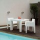 Jut Mesa 90 Table high Vondom white