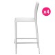 Lot de 4 Chaises Plan de Travail Blanche KosyForm