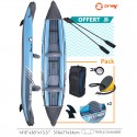 Canoa KAYAK inflable con remos 2 Zray ROATAN