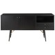 Low in black with Metal Black Roma KosyForm feet Oak veneer furniture