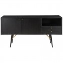 Low in black with Metal Black Roma KosyForm feet Oak veneer furniture