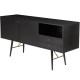 Low in black with Metal Black Roma KosyForm feet Oak veneer furniture