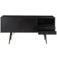 Low in black with Metal Black Roma KosyForm feet Oak veneer furniture