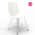 Set di 4 sedie FAZ VONDOM bianco