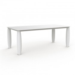 Tabela Vondom vasos retangular 210cm branco Matt