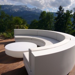 Mesa baja VONDOM diseño vela redondo blanco