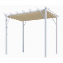 Pergola Aluminium Habrita Anthracite 12m2 com tela de sombra