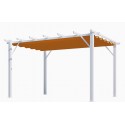 Pergola Alluminio Habrita Bianco 12m2 con tela tonalità 140gr