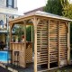 Gartenkiosk Blueterm Holz 12.32 m2 mit 2 Wänden Habrita