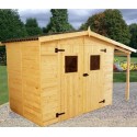 Gartenhaus Eden Habrita Holz 4,08 m2 mit Scheiterholz 2.08 m2 und Boden