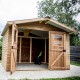 Habrita Solid Wood Garden Shelter 7.42 m² com telhado de aço