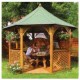 Habrita octagonal pavilion in solid wood diameter of 3.46m with Shingles