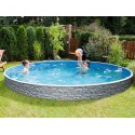 Piscina Azuro Round Imitation stone 460x120