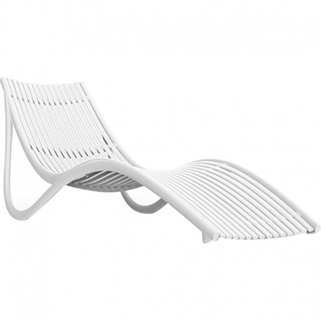 Lot de 4 Chaises Longues Vondom Ibiza Blanc