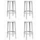 Lot de 4 tabourets de Bar Brooklyn Vondom hauteur d'assise 76 blanc