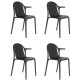 Lot de 4 fauteuils Vondom Brooklyn noir