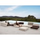 Salon de jardin Vondon lounge Pixel module divan Vondom tissu Silvertex taupe