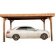 Carport en bois avec toit plat 7x8 Habrita 17 m2