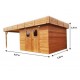 Garden shed Habrita Thizy in thermo treated wood 11.53 m2 with steel roof