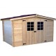 Garden shed in Wood of Spruce Brut Habrita 9 m2