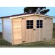 Garden shed in Wood of Spruce Brut Habrita 9 m2