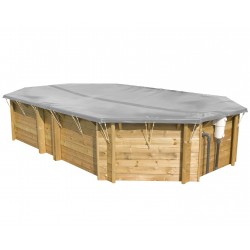 Copertura invernale allungata ottogonale piscine in legno OCTO Plus 840 BWT myPOOL