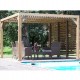 Pergola Bioklima Lamesen 11 m2 und 3 m Seitwärtssichtbrecher