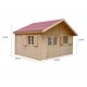 Garden shed Habrita solid wood 25,37 m2 with flat steel roof