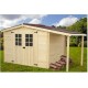 Gartenhaus Holz Habrita 5,06 m2 mit Markise 2.69 m2