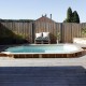 Piscina Madera Ubbink Azura 400x750 H130 Liner Azul