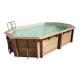 Piscine Bois Ubbink Océa 355x550 H120cm Liner Bleu