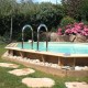 Piscine Bois Ubbink Océa 580 H130cm Liner Beige sable