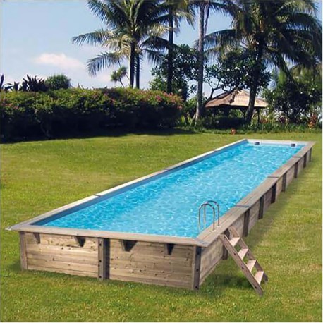 Piscine Bois Ubbink Linéa 350x1550 H155cm Liner Beige sable