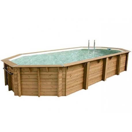 Piscine Bois Ubbink Océa 470X860 H130cm Liner Beige sable