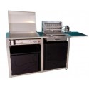 Barbecue combinato e Plancha Tonio con Tournebroche