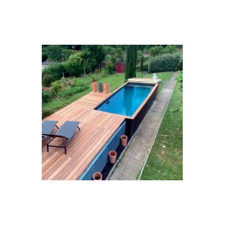 Contêiner de piscina CosyPool Swim Plus 244x605 H150 retângulo CosyPool