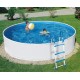 Swimming pool Azuro Round Graphite-white 360x120