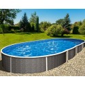 Piscine Azuro ovale style rotin 5.5x3.7x1.2