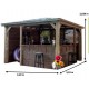 Blueterm wooden garden kiosk 12.32 m2 with 2 Habrita Walls