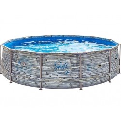 Piscine Tubulaire Ronde Swing Design stone 366x91