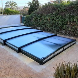 Abri de Piscine Ultraplat Abrisol télescopique Tapia prêt à poser pour piscine 800 x 400