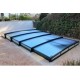 Pool Enclosure Low Telescopic Shelter Tapia pronto per l'installazione per piscina 800 x 400