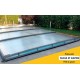 Pool Enclosure Low Telescopic Shelter Tapia pronto per l'installazione per piscina 800 x 400