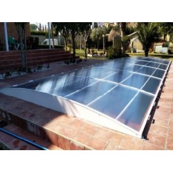 Flache Poolüberdachung Abrisol Tapia herausnehmbar 1060x440