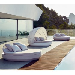 Vela Daybed Vondom Dossier Inclinable Silvertex Blanc