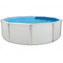 Piscina acima do solo TOI Prestigio redonda 350x132 com kit branco completo