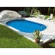 Piscina Oval Ibiza Familia 600 Lujo Enterrado