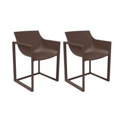 Conjunto de 2 Poltronas de Wall Street Vondom Bronze