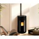 Fogão a pellets Ferlux Helen Magique 6 kW Black Glass Round