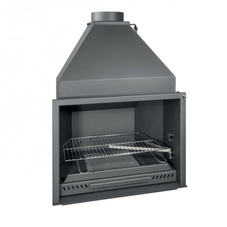 Ferlux Holzofen mit Forno 60 Backofen aus 16kW Stahl mit Glas